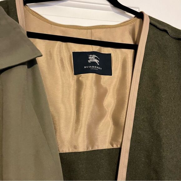 BURBERRY Nova Check Olive Green Trench Coat sz. XL | 48 - Picture 7 of 13